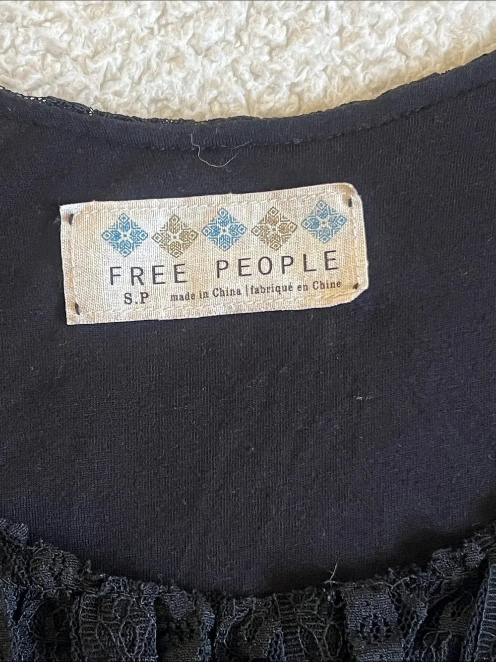 Free People Black Lace Tiered Dress Romantic Goth Whimsigoth S